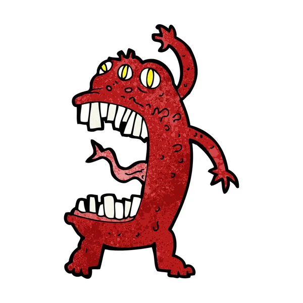 Monstre fou de dessin animé — Image vectorielle