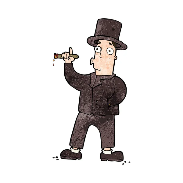 Cavalheiro fumador de desenhos animados — Vetor de Stock