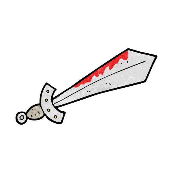 Espada sangrienta de dibujos animados — Vector de stock