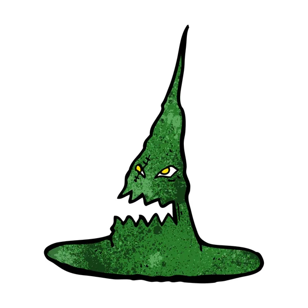Chapeau de sorcières effrayantes dessin animé — Image vectorielle