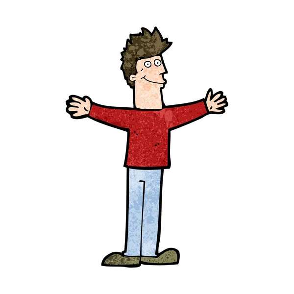 Cartoon gelukkig man — Stockvector