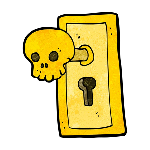 Cartoon spooky door knob — Stock Vector