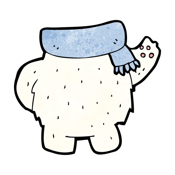 Dibujos animados cuerpo oso polar (mezclar y combinar o añadir fotos propias ) — Vector de stock