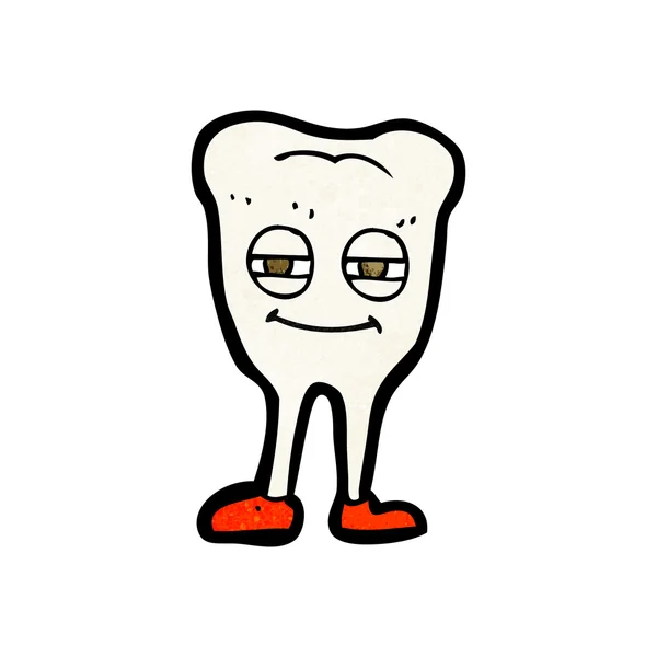 Karikatür gülümseyen diş — Stok Vektör