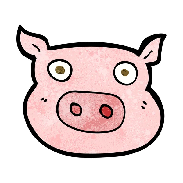 Visage de porc dessin animé — Image vectorielle