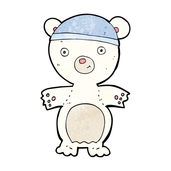 Dibujos animados lindo oso polar — Vector de stock