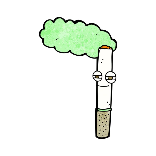 Dessin animé cigarette heureuse — Image vectorielle