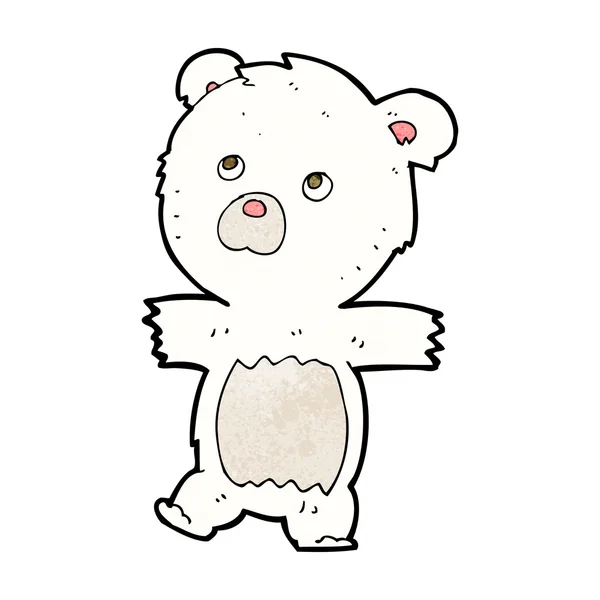 Dibujos animados lindo oso polar — Vector de stock