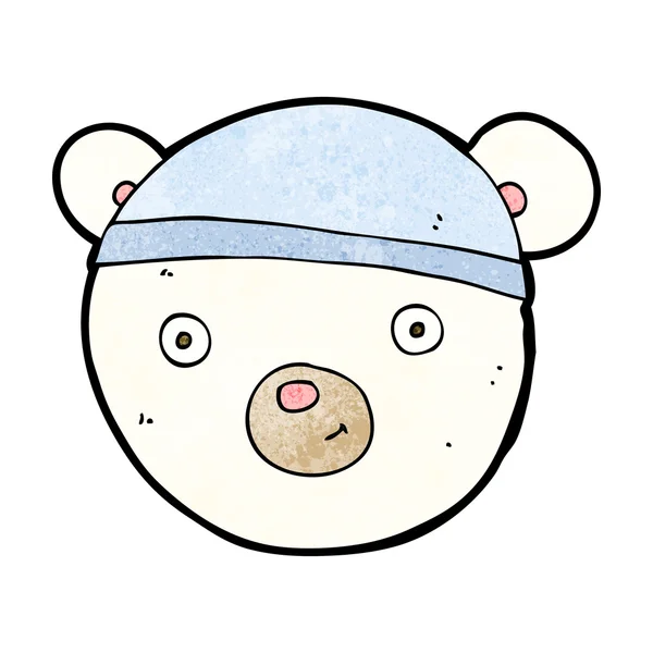 Cartoon isbjörn ansikte — Stock vektor