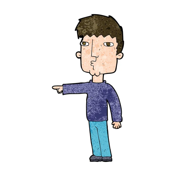 Cartoon aanwijsapparaat man — Stockvector