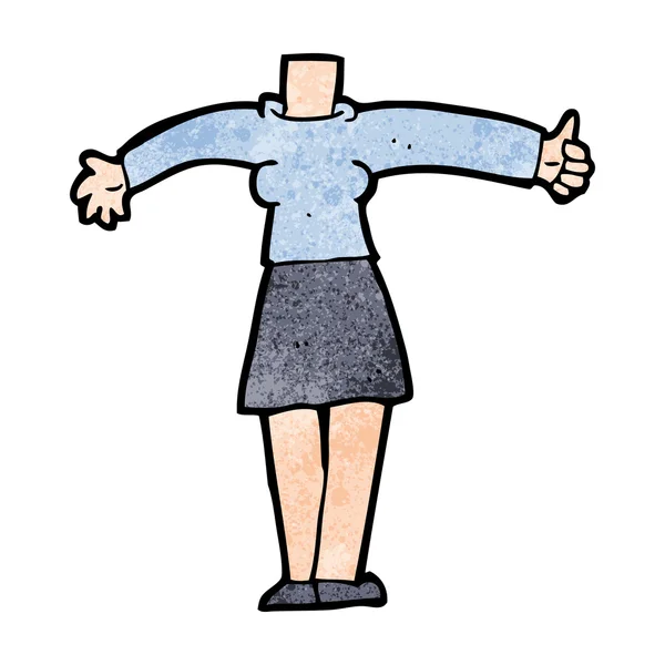 Corps féminin dessin animé (ajouter des photos ou mélanger et faire correspondre les dessins animés) — Image vectorielle