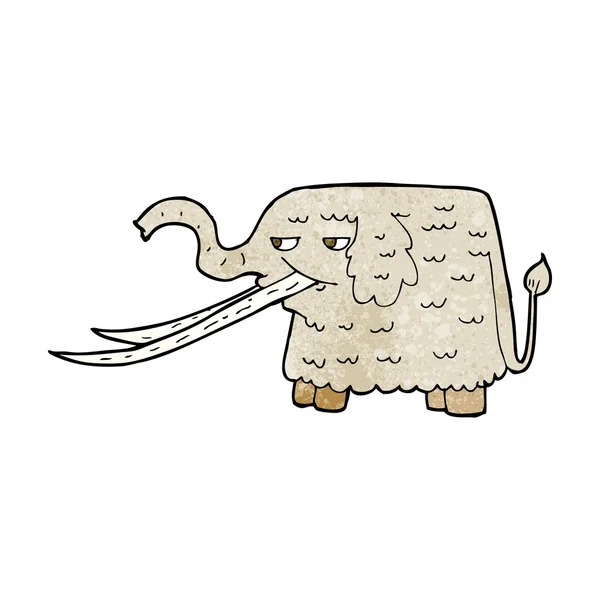 Karikatur wolliges Mammut — Stockvektor