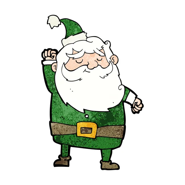 Cartoon-Weihnachtsmann, der Luft verbrennt — Stockvektor