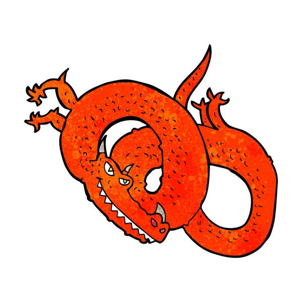 Dragón de dibujos animados — Vector de stock