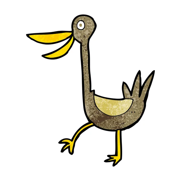 Divertido pato de dibujos animados — Vector de stock