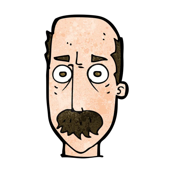 Hombre de dibujos animados con bigote — Vector de stock