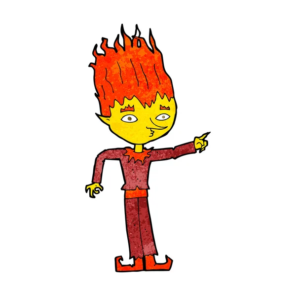Fire spirit cartoon — Stock Vector