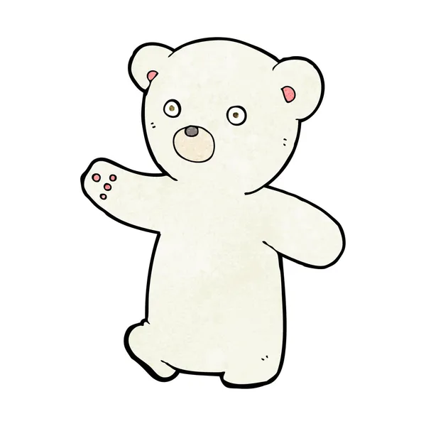 Filhote de urso polar desenhos animados —  Vetores de Stock