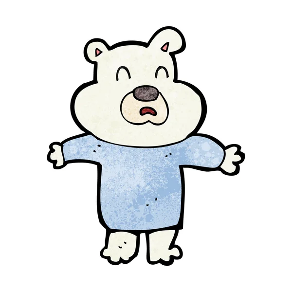 Γελοιογραφία δυσαρεστημένοι πολική αρκούδα — Διανυσματικό Αρχείο