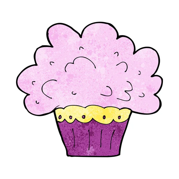 Cartone animato grande cupcake — Vettoriale Stock