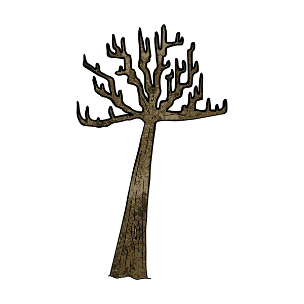Γελοιογραφία χειμώνα δέντρο — Διανυσματικό Αρχείο
