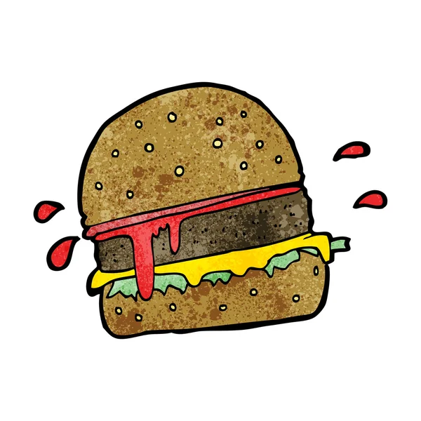 Kreslený burger — Stockový vektor