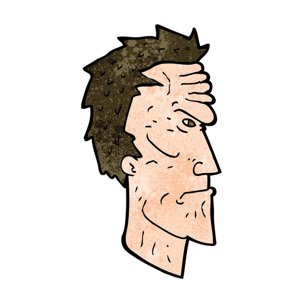 Karikatur wütendes Gesicht — Stockvektor