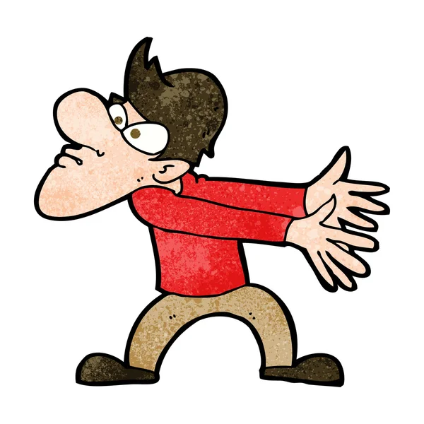 Dibujos animados hombre molesto gesto — Archivo Imágenes Vectoriales