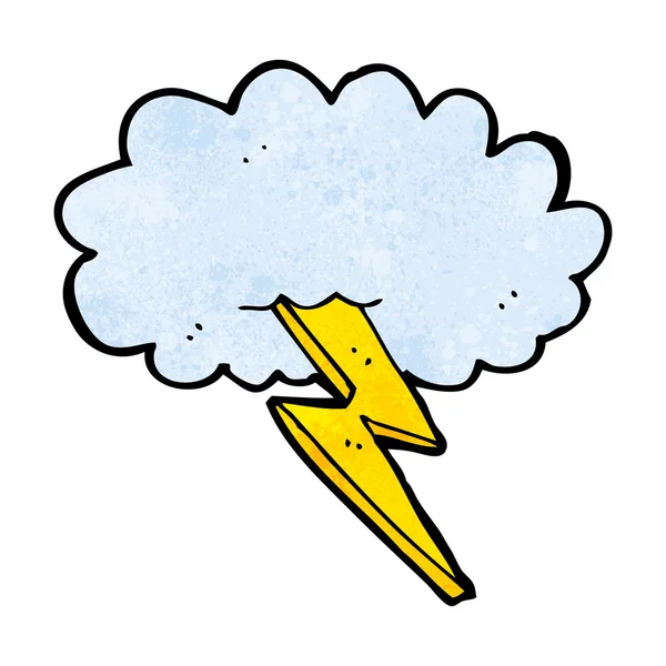 Cartoon Blitz und Wolke — Stockvektor