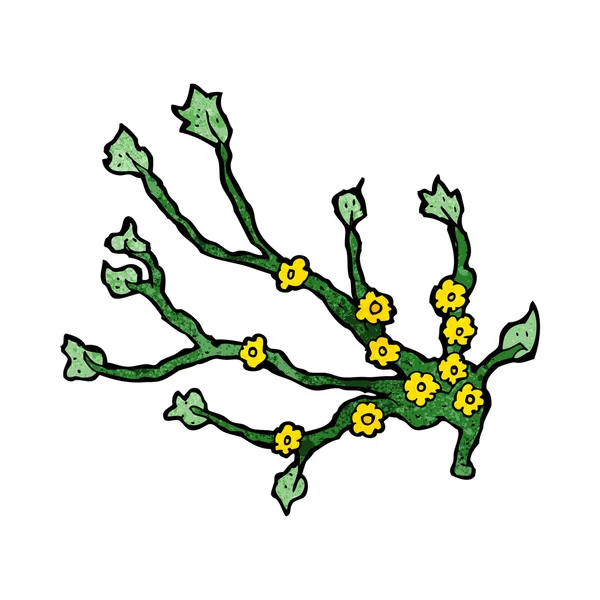 Kreslený kvetoucí větev — Stockový vektor