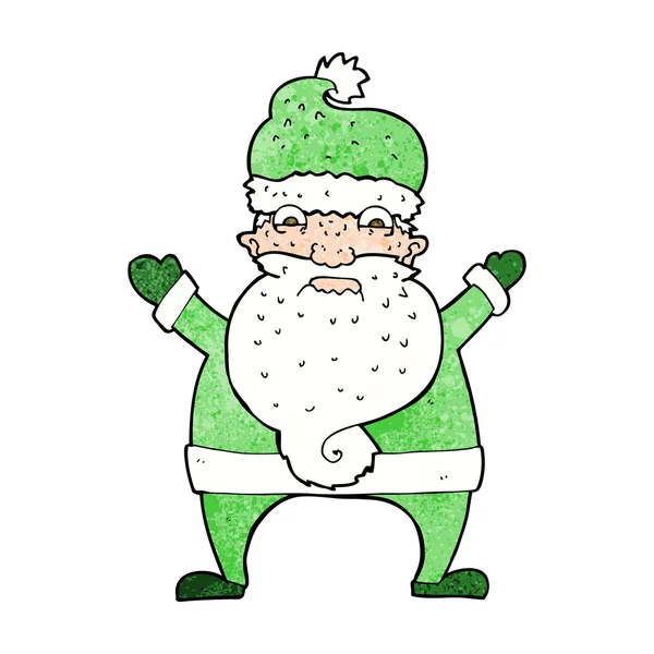 Cartoon gestresst santa — Stockvector