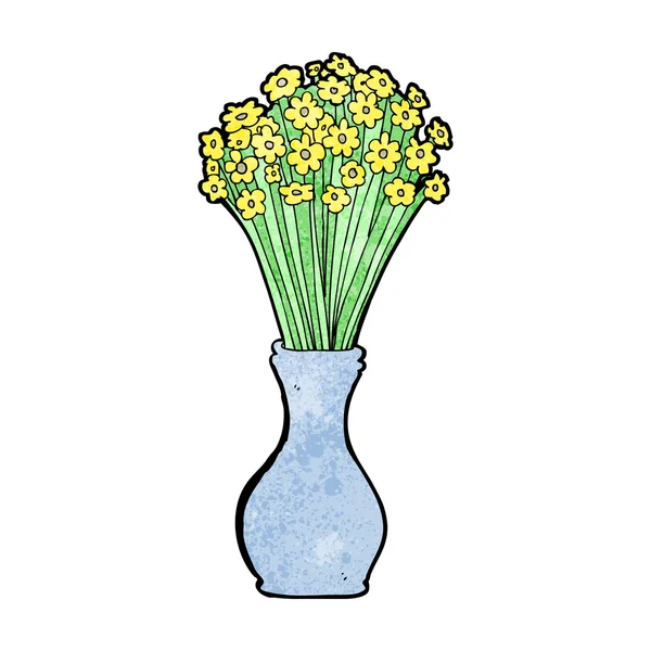 Κινούμενα λουλούδια στην κατσαρόλα — Διανυσματικό Αρχείο