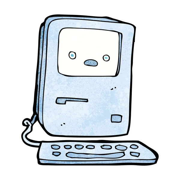 Cartoon old computer — Stock Vector