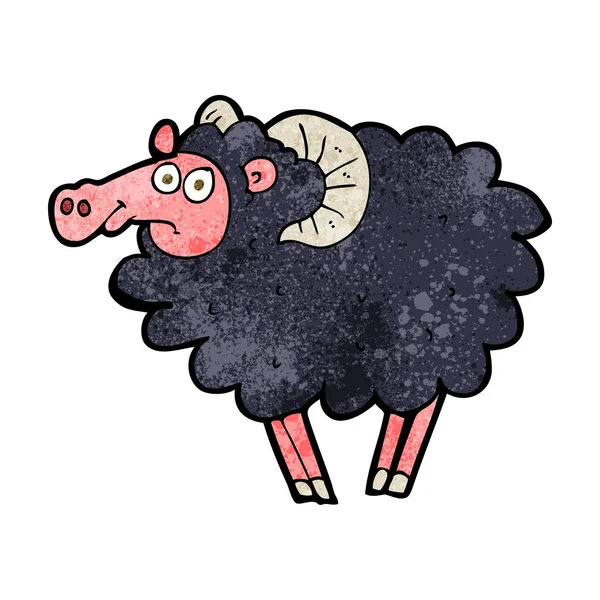Dibujos animados ovejas negras — Vector de stock