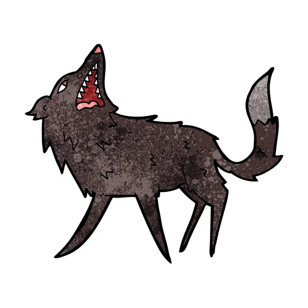 Dibujos animados romperse lobo — Vector de stock