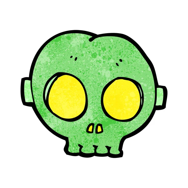 Máscara de calavera de Halloween de dibujos animados — Vector de stock