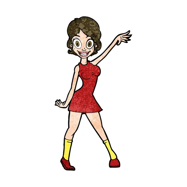 Dibujos animados fiesta chica — Vector de stock