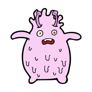 çizgi film komik balçık canavarı