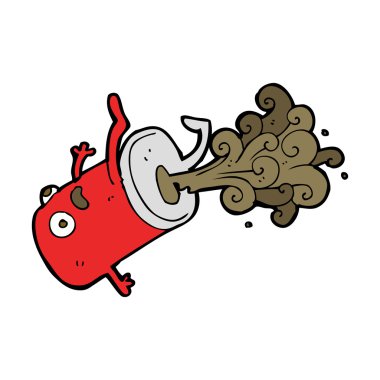 Çizgi film eski içki kutusu.