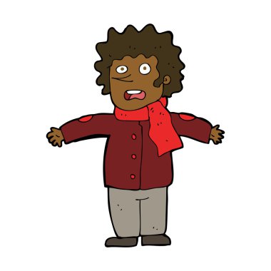 şaşırmış adam çizgi film