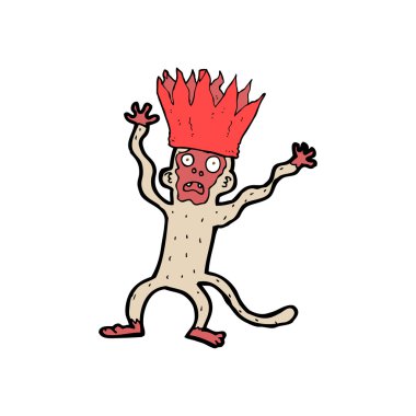 karikatür ürkek monkey