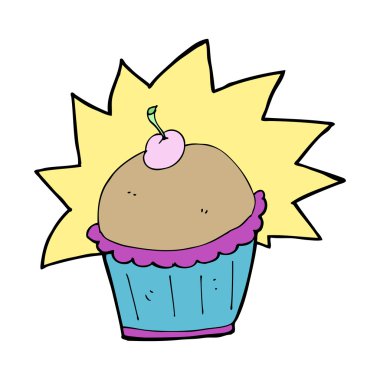 karikatür cupcake