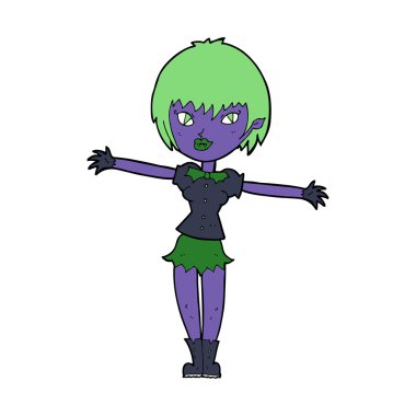 karikatür vampir kız