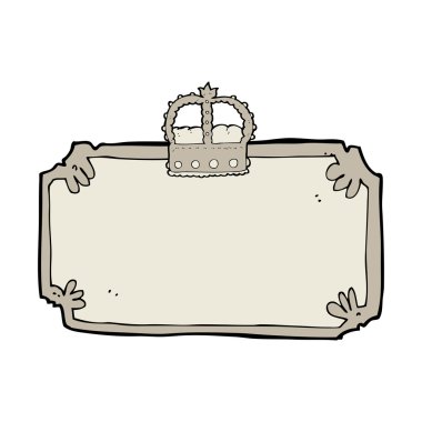 karikatür eski çerçeve afişi