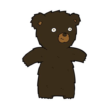 Tatlı çizgi film kara ayı.