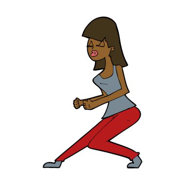 Çizgi filmdeki çılgın dansçı kız