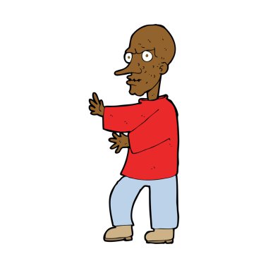 Çizgi film kötü görünümlü adam