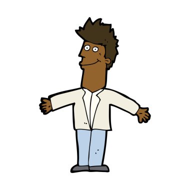 mutlu bir adam çizgi film