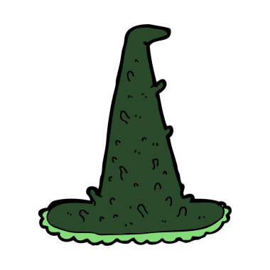 Çizgi film hayaleti cadı şapkası.