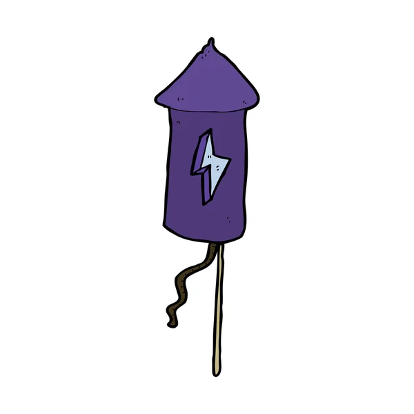 Cartoon firework rocket — Stock Vector